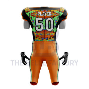 Maillot de football américain de haute qualité vêtements de sport respirants ensemble de hauts brodés Technique de sublimation pour les joueurs vente chaude - Product Image 3