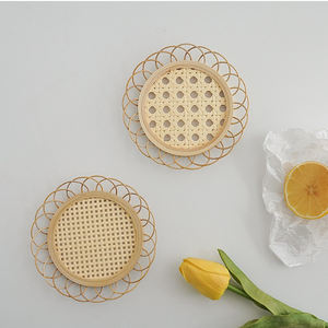 Dessous de verre en rotin traditionnel écologique fait à la main napperon en bambou assiette de chargeur pour usage de cuisine Vietnam artisanat Restaurants - Product Image 2