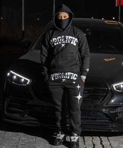 Personalizado de alta calidad de algodón chándal hombres Sudadera con capucha y Jogger conjunto de gran tamaño pulóver sudaderas con capucha pantalones de chándal lavado 2 piezas conjunto para los hombres - Product Image 4