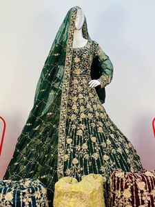 ชุดยาว anarkali ชาติพันธุ์อินเดียสำหรับผู้ใหญ่ผู้หญิงชุดปาร์ตี้ปักตาข่ายชุดแฟนซีผลิตจากวัสดุตาข่าย - Product Image 4