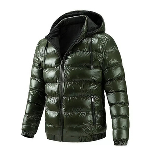Veste bouffante en laine pour hommes de haute qualité Logo personnalisé Manteau à bulles Sweat à capuche Hiver Tissu Offre Spéciale Produit du fabricant - Product Image 5