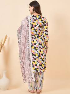 Women Printed Regular Pure Cotton <b>Kurta</b> with Trousers & With Dupatta Bulk product Customized Women <b>indian</b> pakistani suit - Product Image 5
