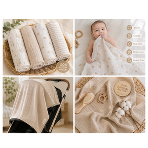 100% Cotton Muslin Baby <b>Car</b> <b>Seat</b> Cover OEM – Universal Breathable Cushion <b>Liner</b> Pad, Denizli Turkey Wholesale - Product Image 3