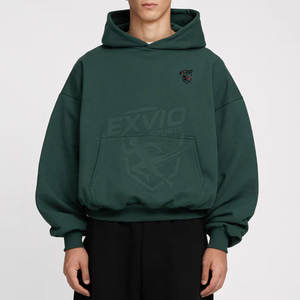 Vêtements de sport, sweat-shirts pour hommes de couleur unie, coupe ample, vêtements de mode, sweat-shirts basiques pour hommes, coupe ajustée, coton mélangé - Product Image 3