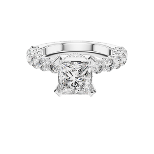 Anillo de Compromiso con Diamante de Laboratorio Corte Princesa de 3.76 CT, Claridad VVS-VS EF, Opciones en Oro de 18K y Plata, Diamante de Laboratorio y Moissanita - Product Image 1