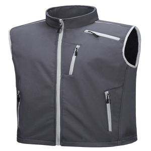 เสื้อกั๊กซอฟต์เชลกันน้ำพร้อมปกตั้ง โลโก้ด้านหน้า กระเป๋าซิป - Product Image 1