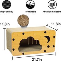 Boîte de jeu de maison de griffoir de chat de carton en bois interactif empilable ondulé durable du Vietnam