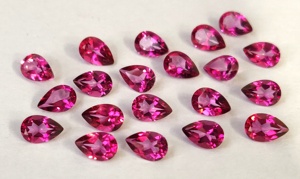 Pera de topacio Rosa natural facetada 5x8mm Calidad superior-Pera de topacio Rosa facetada Buena calidad - Product Image 6