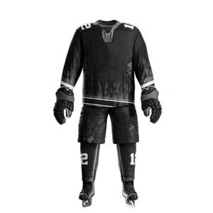 Uniforme de hockey sur glace pour adultes personnalisable le plus populaire, taille plus, créez votre propre ensemble avec un nom d'équipe personnalisé - Product Image 2