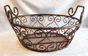 ตะกร้าผลไม้โลหะทันสมัยทันสมัยสำหรับตกแต่งโต๊ะรับประทานอาหารเคาน์เตอร์ครัวทนทาน - Product Image 3