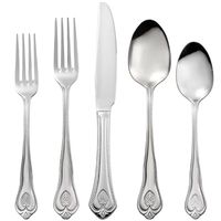 Ensemble de couverts en argent de style vintage, couverts élégants pour la salle à manger, les cadeaux, les restaurants, les mariages et les décorations de table à domicile