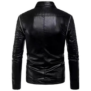 Chaqueta de cuero de vaca resistente al agua para hombre, chaqueta de cuero de color personalizado 100% para hombre, chaquetas de cuero cortavientos delgadas personalizadas - Product Image 5