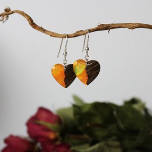 Boucles d'oreilles en résine de haute qualité |   Boucles d'oreilles uniques faites à la main de style traditionnel vintage pour femmes, pour mariage, fête, cadeaux, pas cher - Product Image 5