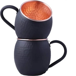 La mejor taza de cobre de diseño estándar Premium con mango de acero inoxidable, taza bien pulida de Metal personalizada, restaurantes, fiestas, regalo de agua - Product Image 3