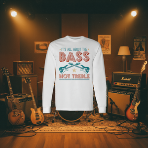 T-shirt a maniche lunghe It's All About The Bass Retro Bass Player - Product Image 3