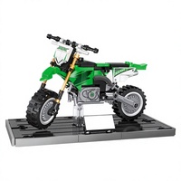 Juego de Bloques de Construcción Personalizados para Niños, Modelo de Motocicleta, Juguete Educativo, Juego de Coches de Plástico, Venta Caliente 2026