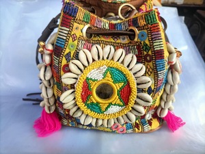 Bolso de mano hecho a mano con cuentas para compras nocturnas, bolso de mano, bolso de mensajero de estilo bohemio para mujer, borla de moda India - Product Image 2