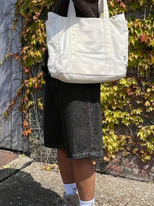 Short en jean mi-long pour homme 100% coton délavé avec double plis Motif solide Vêtements de mode de haute qualité - Product Image 6