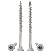 Vis à bois pour terrasse en acier inoxydable Métrique ST6 ST8 ST10 Tête fraisée à empreinte Torx avec bride Grade A2-70/A4-80 Modèle DIN Haute précision