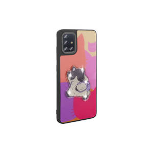 Coque de téléphone en silicone gaufré lumineux de luxe Netzy pour Samsung Galaxy A51, motif rose emblématique, coque arrière en silicone souple et élégante - Product Image 6