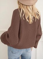 Pulls oversize pour femmes, décontractés et élégants, à manches longues, en tricot épais, pour l'hiver, hauts à enfiler, tenues de fête 2026