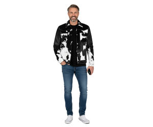 Chaqueta de Motociclista de Cuero Vacuno Original para Hombre, Diseño de Camuflaje, Chaqueta Bomber de Invierno con Calefacción, Impermeable, con Cremallera, Tallas Grandes - Product Image 1