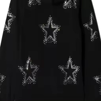 Sweats à capuche pour hommes en coton mélangé de qualité supérieure avec impression de strass unie, nouveau design, 100% coton, taille personnalisée pour l'hiver