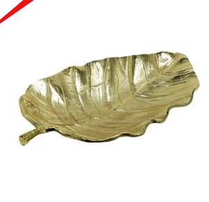Plateau de service fini doré de nouvelle conception de feuille pour les hôtels et les restaurants - Product Image 2
