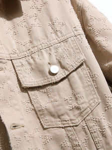 High Quality Custom Unisex Regular Vintage Denim Jacket <b>Stand</b> 100% Cotton Flip Pocket Eco-Friendly Windproof Spring OEM Service - Product Image 4