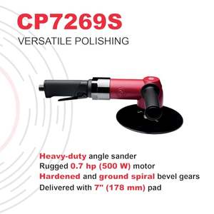 Pulidora Angular Neumática Profesional de 7 Pulgadas (178 mm), 0.71 HP, 530 W, 5000 RPM - Product Image 3