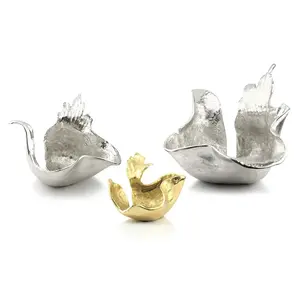 Luxury modern Style buy At wholesale price Gold and silver Metal Decorative Bowl (Set of 3) For Home Hotel Indoor Decoration