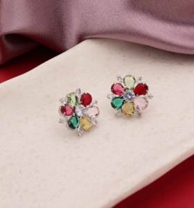 Boucles d'oreilles pendantes Boucles d'oreilles à la mode Boucles d'oreilles de créateur et de déclaration Cadeau pour femmes et filles Boucles d'oreilles en pierre de couleur - Product Image 1