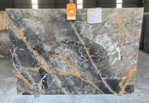 Surface polie en marbre gris Roma au design moderne avec grande dalle de pierre pour application hôtelière - Product Image 3