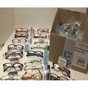 Lentes de Lectura Delgadas Foster Grant con Protección Contra Luz Azul, Dioptrías Surtidas, Monturas Doradas, Transparentes y Grises, Lentes de PC y Cristal - Product Image 1