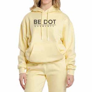 Conjunto de chándal deportivo de invierno de peso pesado de algodón 100% personalizado para mujer, conjunto de Sudadera con capucha de bloque de Color de secado rápido con cintura elástica - Product Image 6