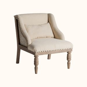 Sillón de Diseño Europeo Antiguo Louvre, Ergonómico, Hecho a Mano, Tapizado, con Mechones, Estructura de Madera, para Sala de Estar, Hotel, Residencia, Villa - Product Image 1