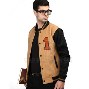 Veste universitaire pour hommes, veste Letterman moderne coupe ajustée style bombardier pour équipe universitaire et vêtements de sport d'hiver - Product Image 2