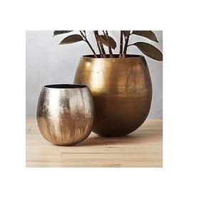 Jardinière de table en cuivre plaqué et peint par poudrage pour salon et jardin – Pots de plantes métalliques personnalisables de style américain - Product Image 4