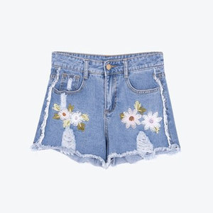 Short en jean décontracté Short en détresse Lavage léger Short en jean de haute qualité pour femme - Product Image 6