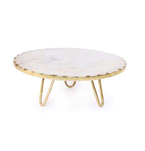 แท่นวางเค้กหินอ่อนสำหรับช็อคโกแลตและของหวานสำหรับตกแต่งเค้กหินอ่อนและไม้ - Product Image 3