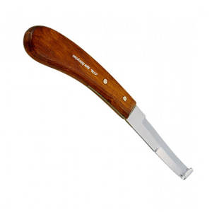 Couteau à sabots en acier inoxydable, lame réutilisable à double tranchant, conception pour droitier, pour un usage professionnel par les maréchaux, offrant une coupe précise et propre - Product Image 3