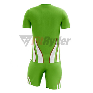 Lo último 100% poliéster transpirable personalizado sublimación diseño patrones manga corta fútbol Jersey ropa de fútbol hombres uniformes de fútbol - Product Image 4