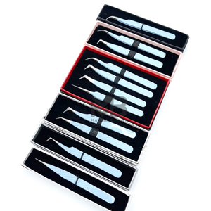 แหนบต่อขนตาแบบด้ามเพชรเคลือบสีใหม่พร้อมโลโก้ตามสั่ง - Product Image 5