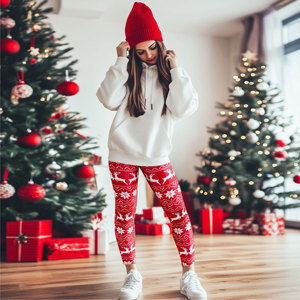 Impression par sublimation personnalisée Pantalon de yoga taille haute avec poches pour femmes, avec contrôle du ventre, leggings et collants de sport pour le fitness - Product Image 3
