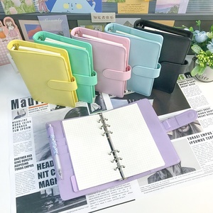 High Quality A5 A6 Pu <strong>Leather</strong> Binder Money Organizer Binder 6 Ring Binder <strong>Refillable</strong> <strong>Notebook</strong> with Magnetic Buckle Closure - Product Image 1