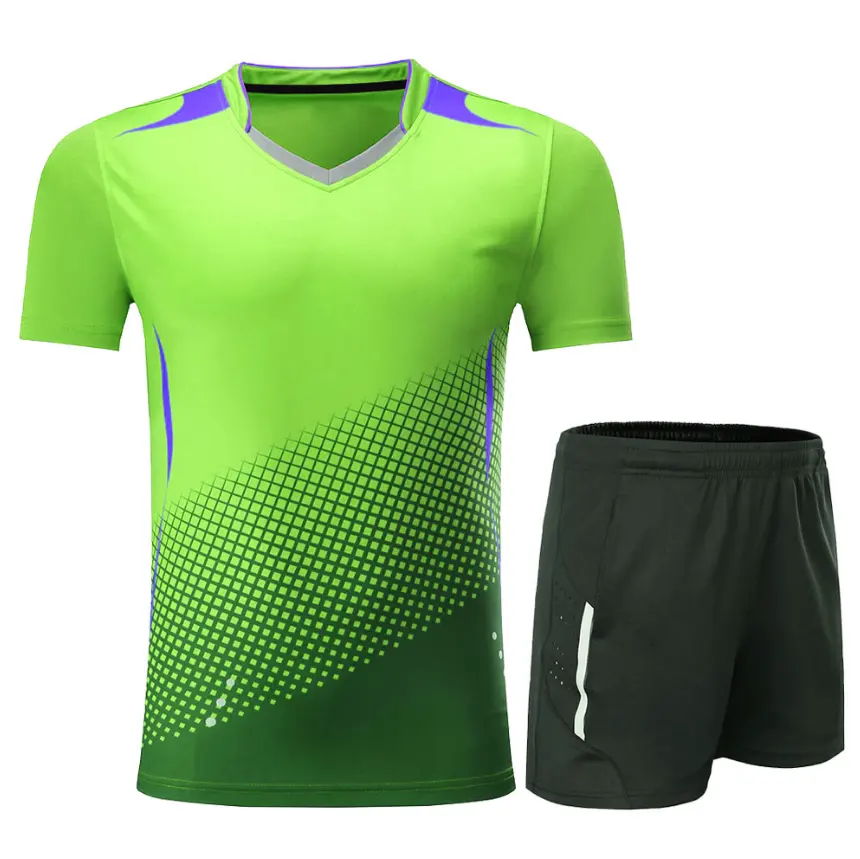 Kunden spezifisches Design Unisex Badminton Tennis Sublimation uniform Eigenes benutzer definiertes Logo Männer Outdoor Adult Tennis uniform
