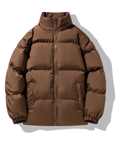 Hot Selling High Quality Coated Custom Logo Printed Front Men's <b>Winter</b> Outdoor Puffer Bomber Bubble Hooded <b>Waterproof</b> <b>Jacket</b> - Product Image 4