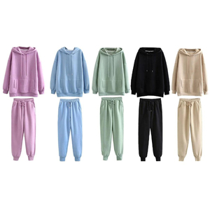 Women's Winter Tracksuits Gym Skinny <b>Legging</b> Two Piece Set Jacket Long Sleeve Zipper Sweatshirt <b>Flare</b> Pants Joggers - Product Image 5