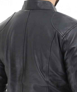 Veste de moto en peau de mouton pour hommes nouveauté motard noir design décontracté en cuir véritable saison d'hiver à Nurak 2025 personnalisé - Product Image 6