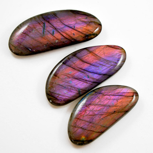 Violet feu Labradorite palmier pierre Quartz guérison cristal poche inquiétude pierre pour cristal lâche Cabochon pierres précieuses fabrication de bijoux - Product Image 1